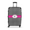 Houndstooth w/Pink Accent Large Travel Bag - With Handle