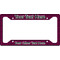 Houndstooth w/Pink Accent License Plate Frame - Style A
