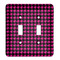 Houndstooth w/Pink Accent Light Switch Cover (2 Toggle Plate)