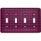 Houndstooth w/Pink Accent Light Switch Cover (4 Toggle Plate)