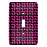 Houndstooth w/Pink Accent Light Switch Cover