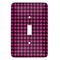 Houndstooth w/Pink Accent Light Switch Cover (Single Toggle)