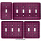 Houndstooth w/Pink Accent Light Switch Covers all sizes