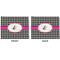 Houndstooth w/Pink Accent Linen Placemat - APPROVAL (double sided)
