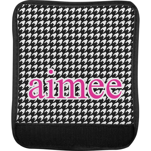 Houndstooth w/Pink Accent Luggage Handle Wrap (Approval)