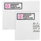 Houndstooth w/Pink Accent Mailing Labels - Double Stack Close Up