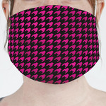 Houndstooth w/Pink Accent Face Mask Cover