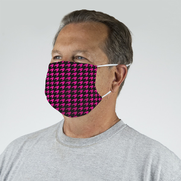 Houndstooth w/Pink Accent Mask - Quarter View on Guy