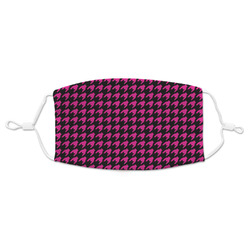 Houndstooth w/Pink Accent Adult Cloth Face Mask (Personalized)
