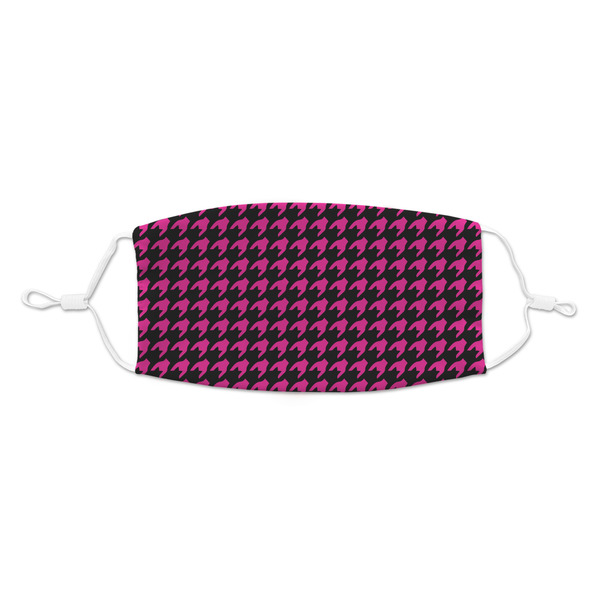 Custom Houndstooth w/Pink Accent Kid's Cloth Face Mask