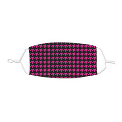 Houndstooth w/Pink Accent Kid's Cloth Face Mask - XSmall