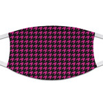 Houndstooth w/Pink Accent Cloth Face Mask (T-Shirt Fabric)