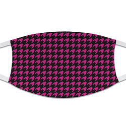 Houndstooth w/Pink Accent Cloth Face Mask (T-Shirt Fabric)