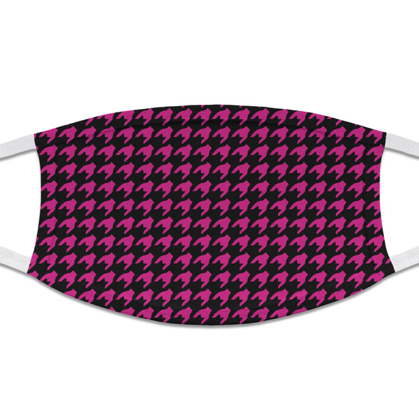 Custom Houndstooth w/Pink Accent Cloth Face Mask (T-Shirt Fabric)