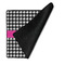 Houndstooth w/Pink Accent Medium Gaming Mats - FRONT W/FOLD