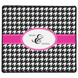 Houndstooth w/Pink Accent XL Gaming Mouse Pad - 18" x 16" (Personalized)