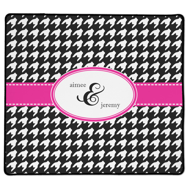 Custom Houndstooth w/Pink Accent XL Gaming Mouse Pad - 18" x 16" (Personalized)