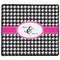 Houndstooth w/Pink Accent XXL Gaming Mouse Pads - 24" x 14" - FRONT