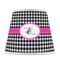 Houndstooth w/Pink Accent Poly Film Empire Lampshade - Front View