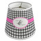 Houndstooth w/Pink Accent Poly Film Empire Lampshade - Angle View