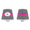 Houndstooth w/Pink Accent Poly Film Empire Lampshade - Approval