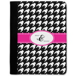 Houndstooth w/Pink Accent Notebook Padfolio w/ Couple's Names