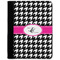Houndstooth w/Pink Accent Medium Padfolio - FRONT