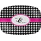 Houndstooth w/Pink Accent Melamine Platter (Personalized)
