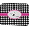 Houndstooth w/Pink Accent Memory Foam Bath Mat - 48"x36" (Personalized)