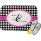 Houndstooth w/Pink Accent Memory Foam Bath Mat - 24"x17" (Personalized)