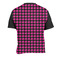 Houndstooth w/Pink Accent Men's Crew Neck T Shirt Medium - Back
