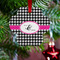 Houndstooth w/Pink Accent Metal Paw Ornament - Lifestyle