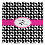 Houndstooth w/Pink Accent Microfiber Dish Towel (Personalized)