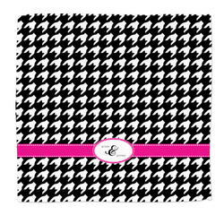 Houndstooth w/Pink Accent Microfiber Dish Rag (Personalized)