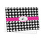 Houndstooth w/Pink Accent Microfiber Dish Towel - FOLDED HALF