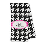 Houndstooth w/Pink Accent Kitchen Towel - Microfiber (Personalized)