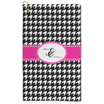 Houndstooth w/Pink Accent Microfiber Golf Towel (Personalized)