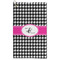 Houndstooth w/Pink Accent Microfiber Golf Towel - Large (Personalized)