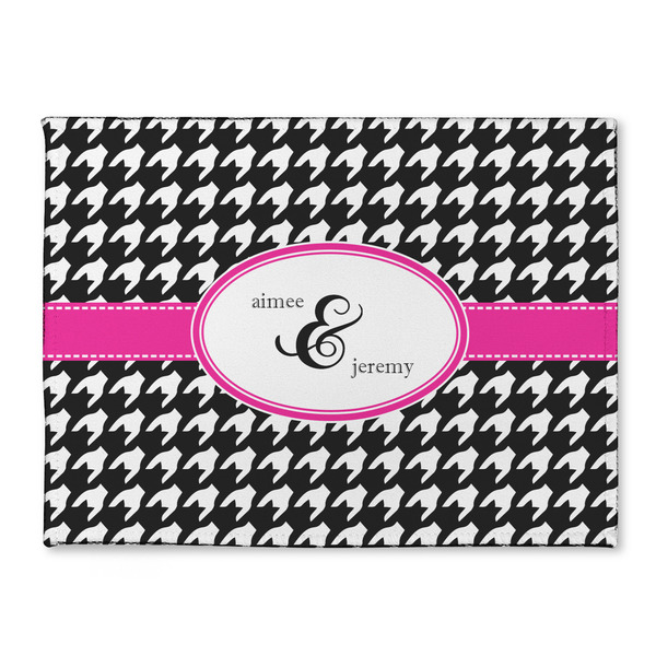 Custom Houndstooth w/Pink Accent Microfiber Screen Cleaner (Personalized)