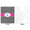 Houndstooth w/Pink Accent Minky Blanket - 50"x60" - Single Sided - Front & Back