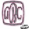 Houndstooth w/Pink Accent Monogram Car Decal