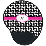 Houndstooth w/Pink Accent Mouse Pad with Wrist Support
