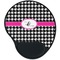Houndstooth w/Pink Accent Mouse Pad with Wrist Support - Main