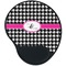 Houndstooth w/Pink Accent Mouse Pad with Wrist Support