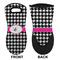 Houndstooth w/Pink Accent Neoprene Oven Mitt (Front & Back)