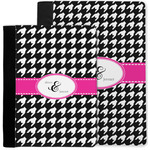 Houndstooth w/Pink Accent Notebook Padfolio w/ Couple's Names