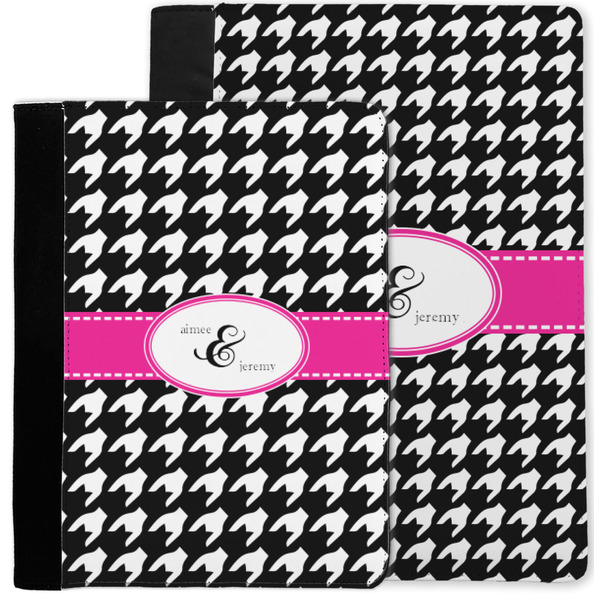 Houndstooth w/Pink Accent Notebook Padfolio - MAIN