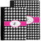 Houndstooth w/Pink Accent Notebook Padfolio - MAIN
