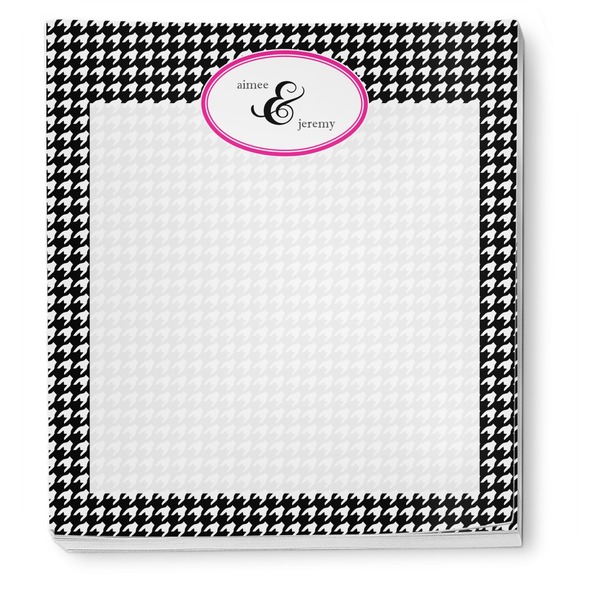 Houndstooth w/Pink Accent Notepad - Apvl