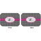 Houndstooth w/Pink Accent Octagon Placemat - Double Print Front and Back
